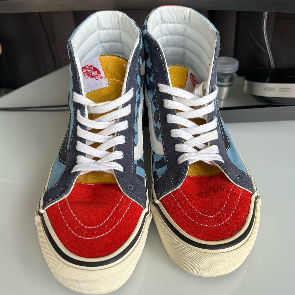 Vans Sk8-hi 38 Reissue 50th Anniversary Stv/ Multi Color gently USED! - Picture 6 of 10